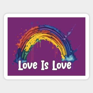 Prideful Skies LGBTQ gay pride Rainbow Colored Design Magnet